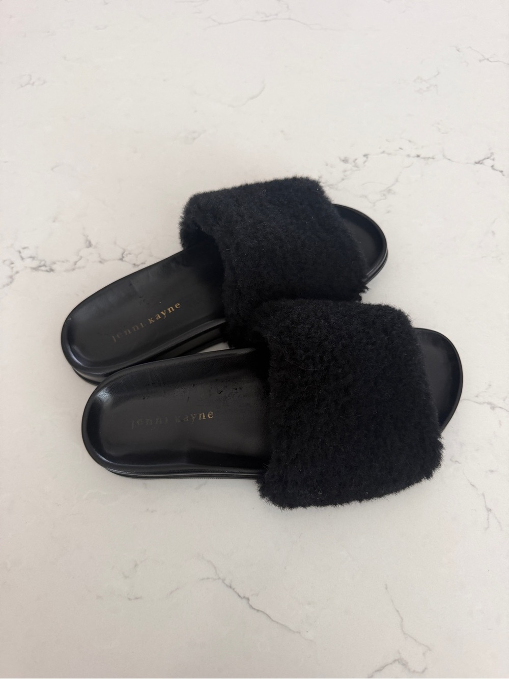 Jenni kayne shearling black slide